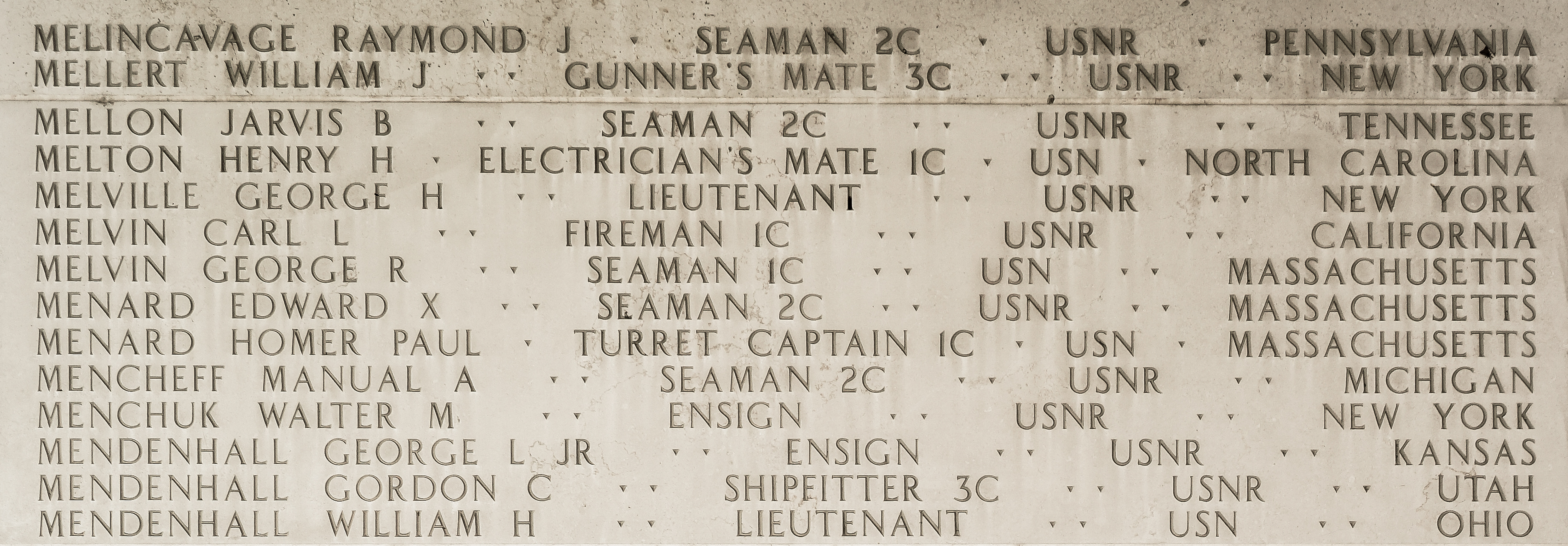 George R. Melvin, Seaman First Class